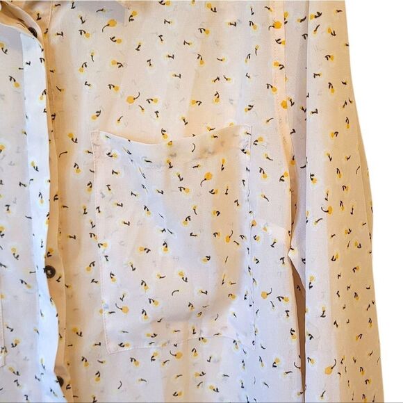 Caffe Marrakesh Women's Blush Pink Floral Flowy Button Front Tunic Size XL - Picture 6 of 7